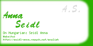 anna seidl business card